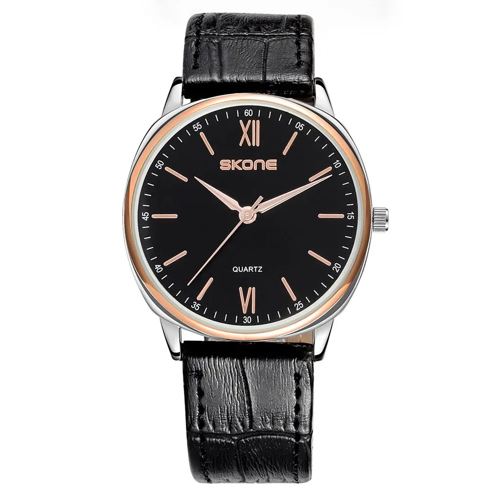 Мужские деловые кварцевые часы ультратонкая кожа ремешок Неделя Календарь