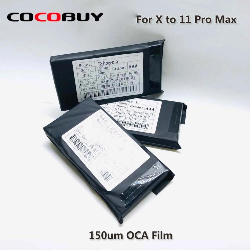 

OCA Оптический прозрачный клей для iPhone X XS Max XR 11 Pro Max GAODI 150um OCA клей ЖК сенсорный стеклянный объектив пленка + легко разорвать стикер