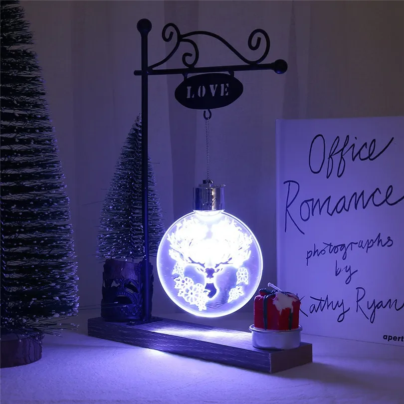 3D Рождественский светодиодный ночник подвесные ночные светильники Акриловые