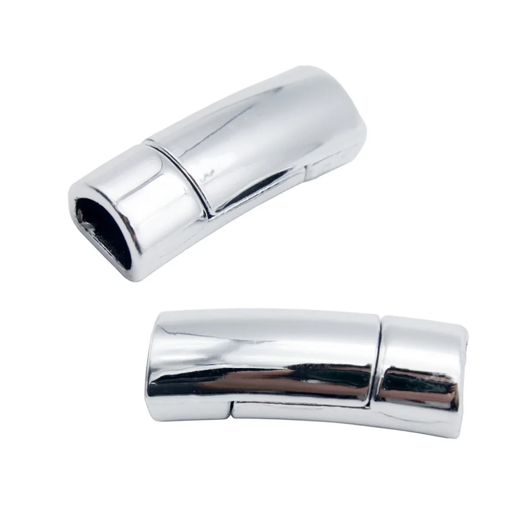 

Aaazee 3 Sets 8mmx5mm Curved Hole Silver Plated Magnetic Clasp MT697