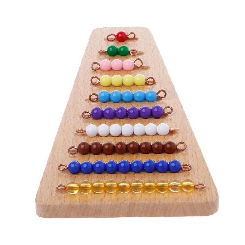 

Montessori Math Material Bead Stair Math Toy Kids Early Preschool Learning Toys