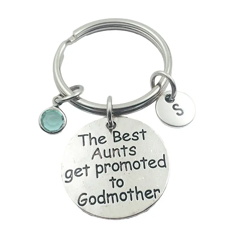 Лучшие тети первые буквы монограмма камень рождения брелки брелок креативные