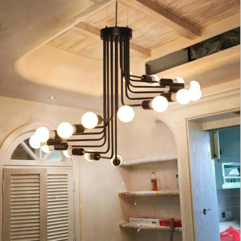 

Loft vintage pendant lights retro industrial Restaurant Coffee Bedroom Lighting Bar shop Kitchen iron pulley light lampe Light