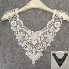 Вышивка из полиэстера, кружевная ткань, аппликация сделай сам, ажурный кружевной воротник для шитья вечервечерние платьев, кружевные аксессуары для рукоделия