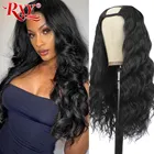 U-образный парик, человеческие волосы 180 плотности, бесклеевые человеческие волосы, парики 10 А, бразильские волосы Remy, волнистые волосы, можно заваривать и окрашивать