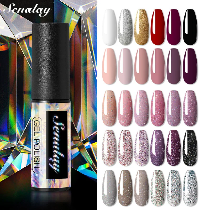 УФ гель для ногтей Senalay блестящий Платиновый Гель лак маникюра ногтевого дизайна