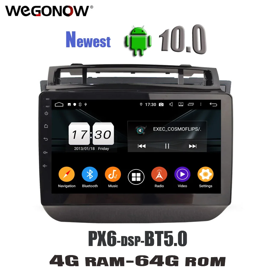 DSP IPS HD Android 10 0 64G ROM 4GB RAM для VW TOUAREG 2010 2015 2016 автомобильный DVD плеер Wifi RDS радио GPS карта