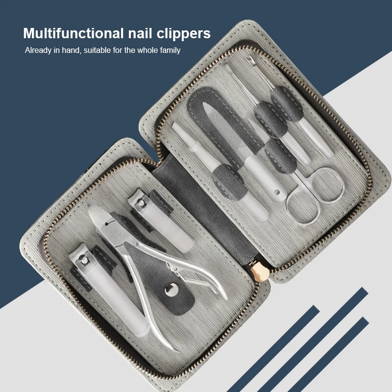 

8pc/6pc Finger Toe Thick Nail Clippers Set Stainless Steel Nail Cutter Trimming Nipper Scissor Pedicure Fingernail Nail Art Tool