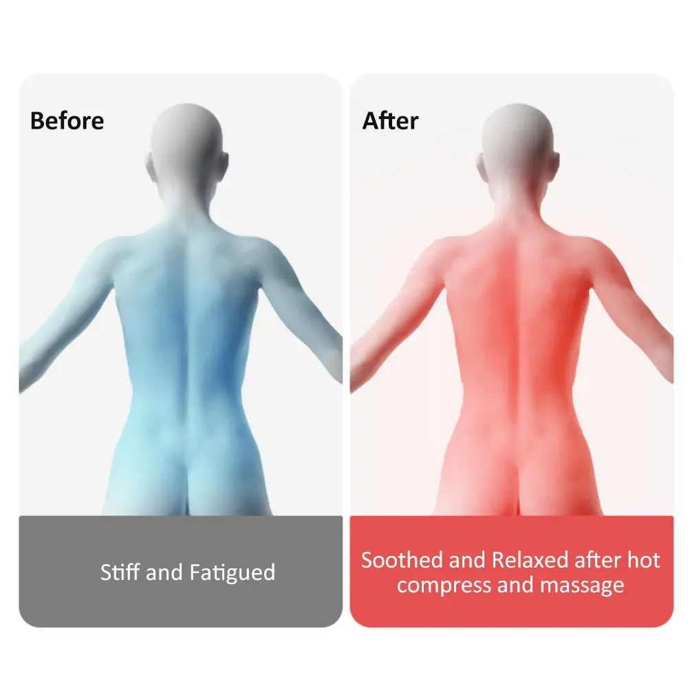 구매 전기 난방 진동 등 마사지 의자, 뒷 목 경부 마사지 패드, 다기능 마사지 쿠션, 통증 완화 난방 패드