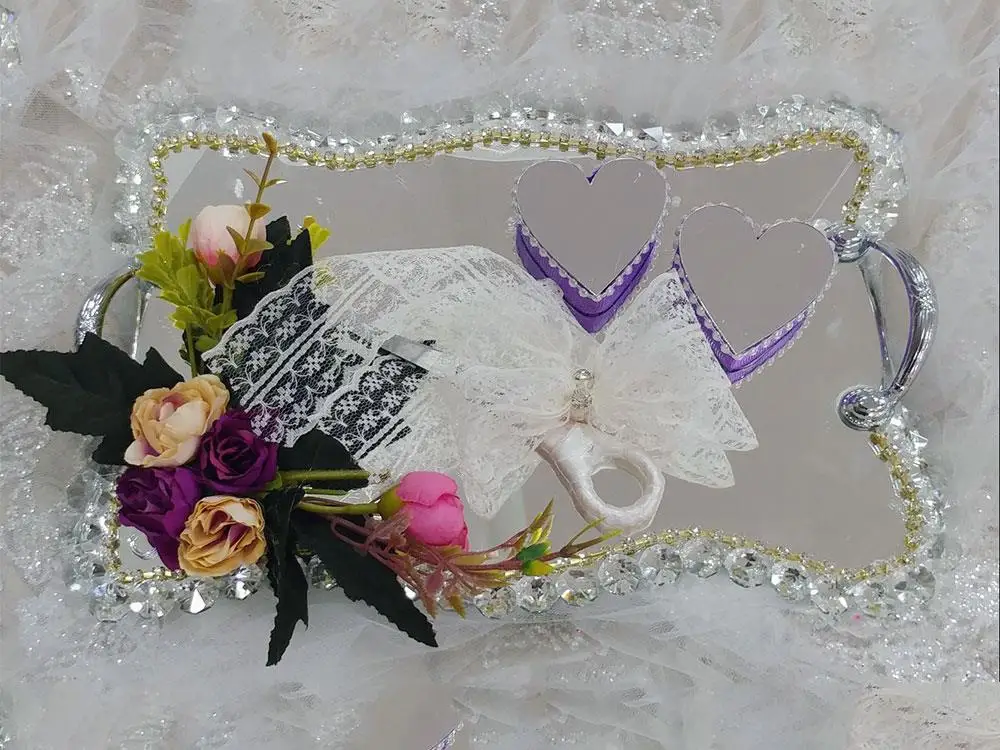 

Crystal Cloud Mirrored Lux Engagement Tray
