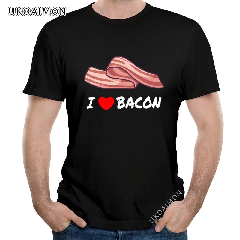 

Коллекция 2021 года, футболки с надписью горячая Распродажа BACON I Love Bacon Youth, милые сумасшедшие топы, футболки, Осенние смешные футболки, подарки
