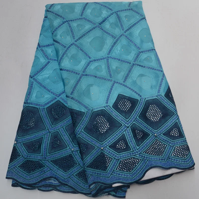 Бесплатная доставка (5 ярдов/шт.) Африканская Хлопковая кружевная ткань высокой