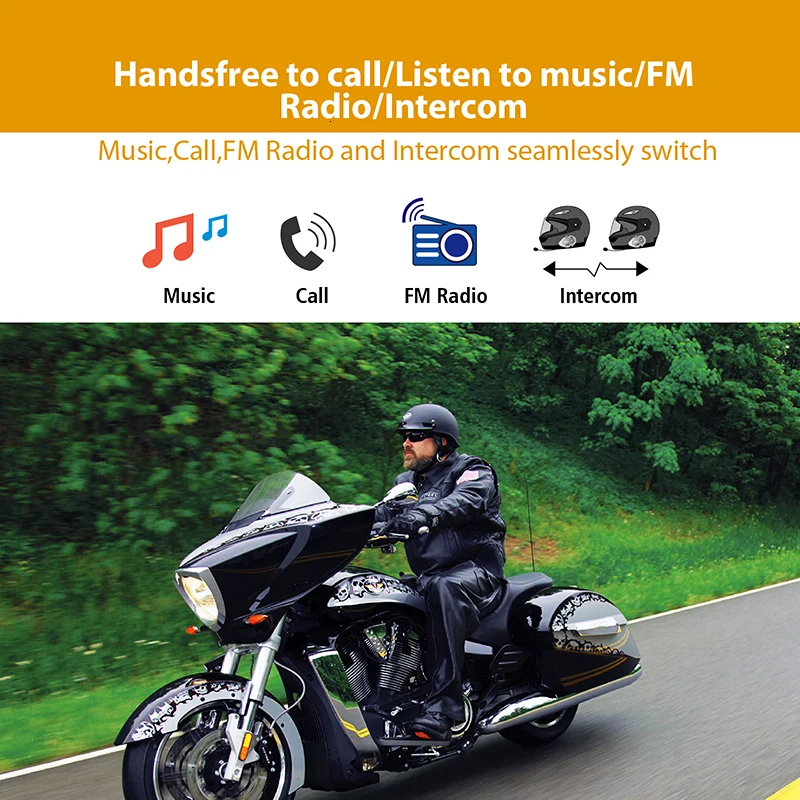 2 шт FreedConn T-max мотоциклетный шлем Интерком 6 всадников Bluetooth гарнитура с fm-радио Moto Intercomunicador