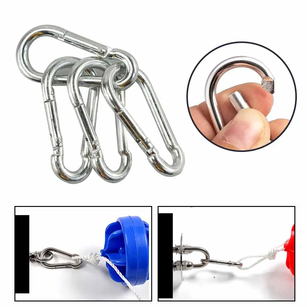 

20Pcs Mini Silver Aluminum Spring Carabiner Snap Hook Keychain EDC Survival Outdoor Camping Tools size 40*20*3.6mm