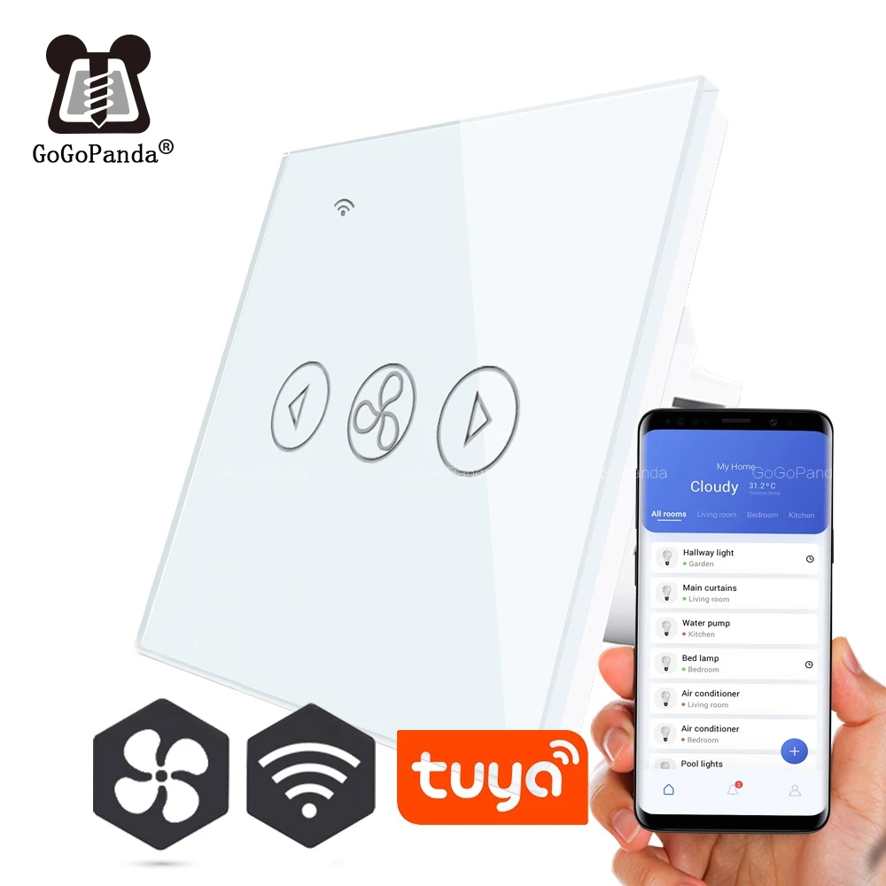 GoGoPanda новинка стандарт ЕС вентилятор диммер Wifi приложение управление сенсорный