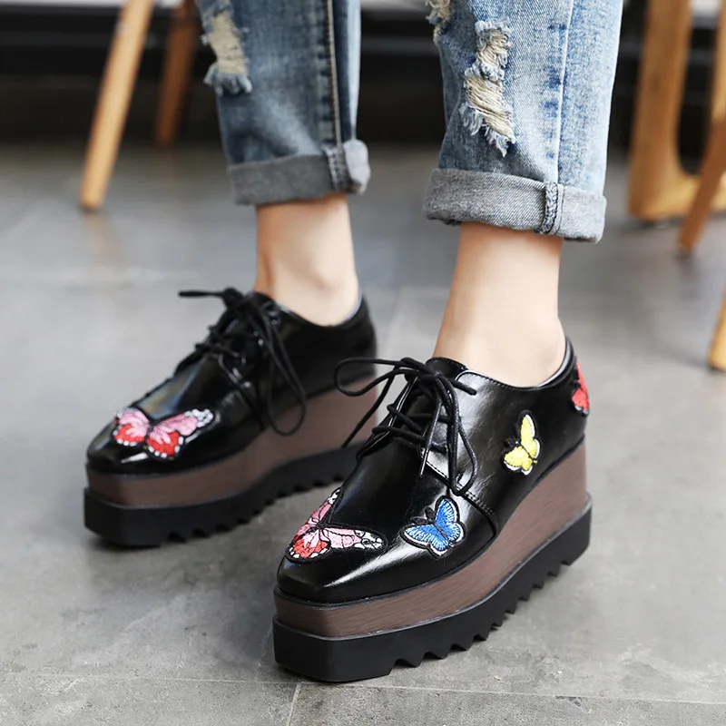 2019 г. новая модная Осенняя повседневная обувь в британском стиле ретро тонкие