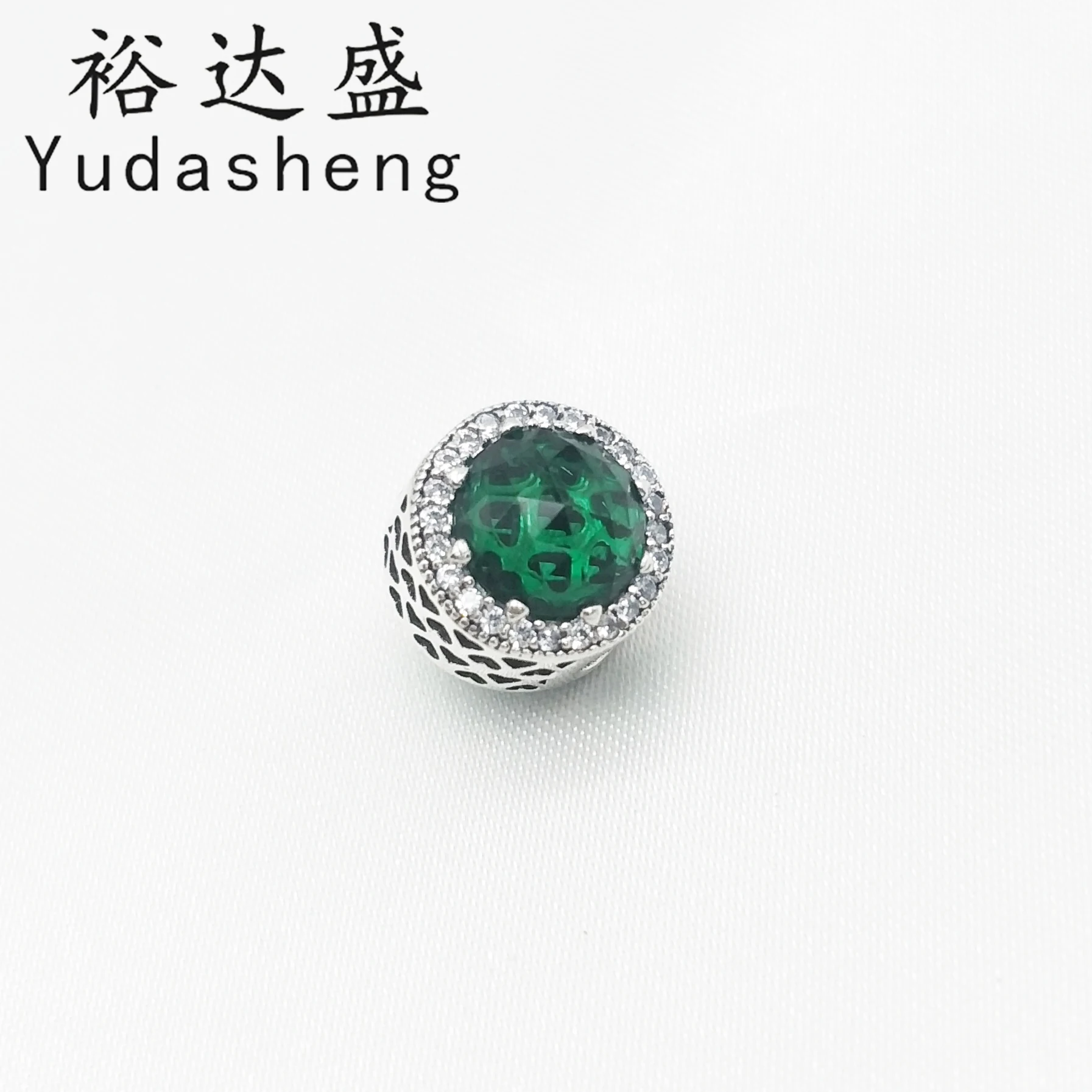 

925 Silver Sparkling Sea Green Charm