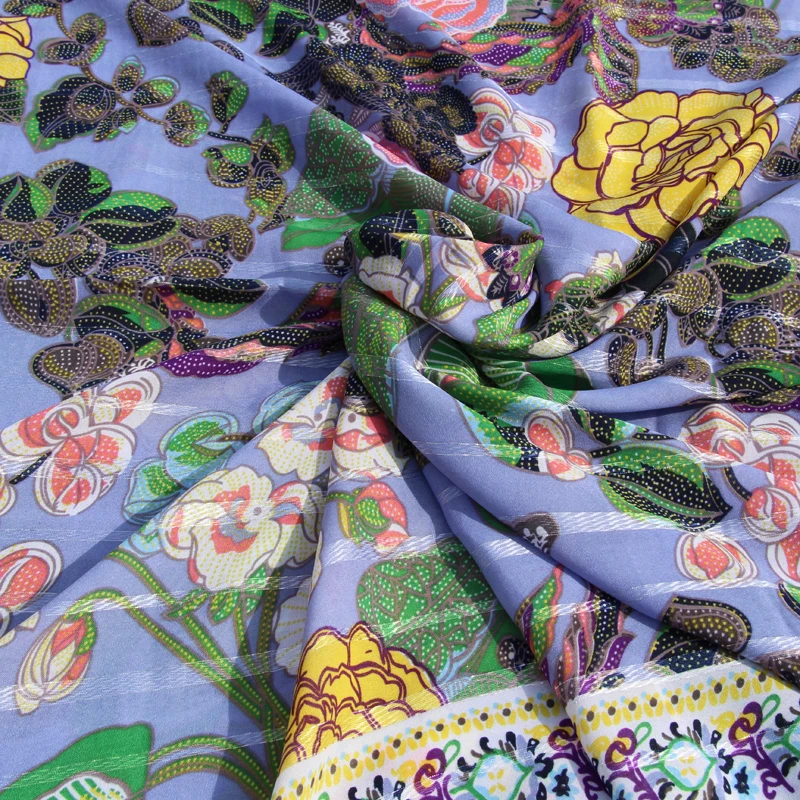 

Wholesale price lurex floral printing fashion women lightweight spring scarf shawls hijab foulard Female Echarpe LL191210