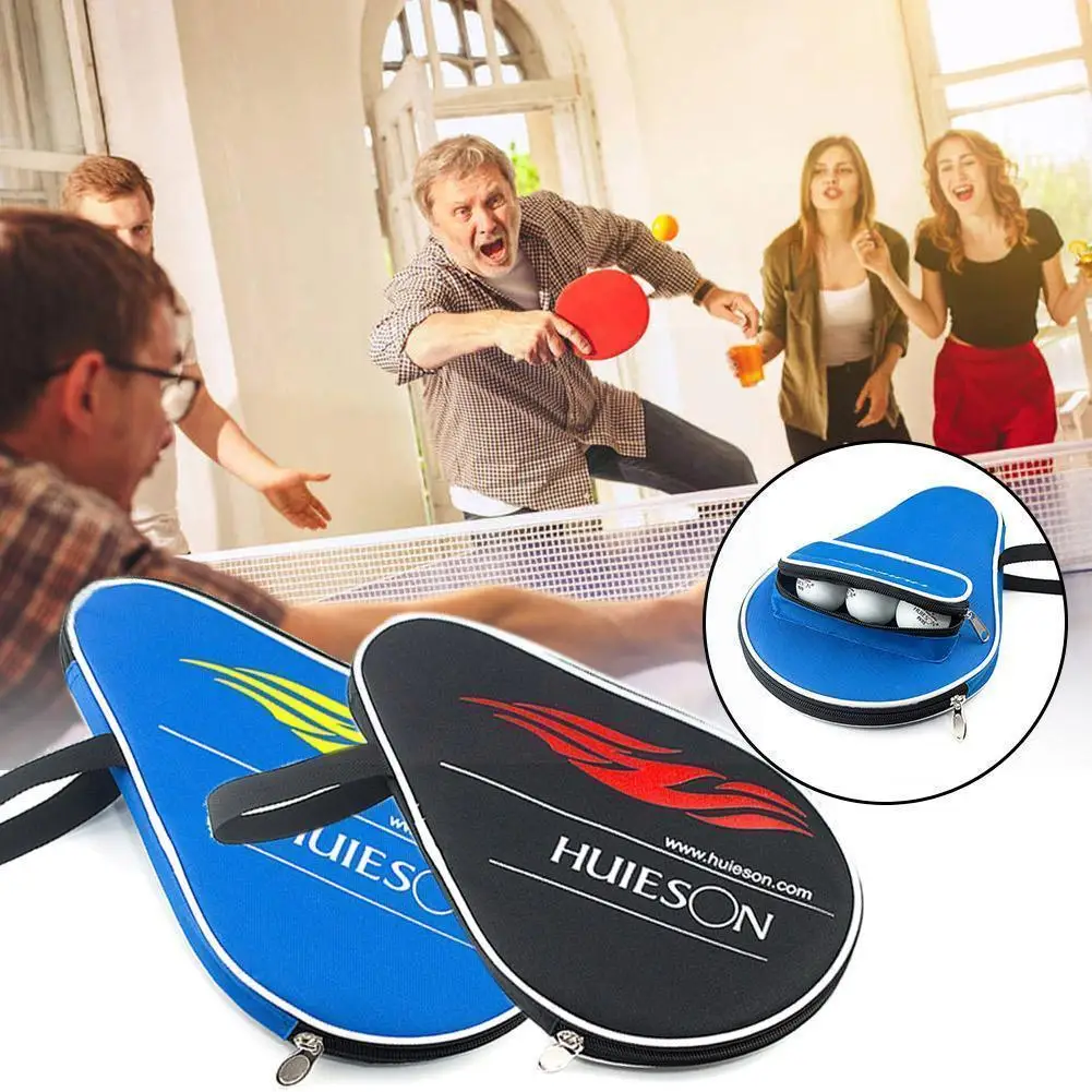 

Комплект ракеток для настольного тенниса, профессиональная тренировочная сумка для мячей для понга, удобный дизайнерский мяч, синий черный...