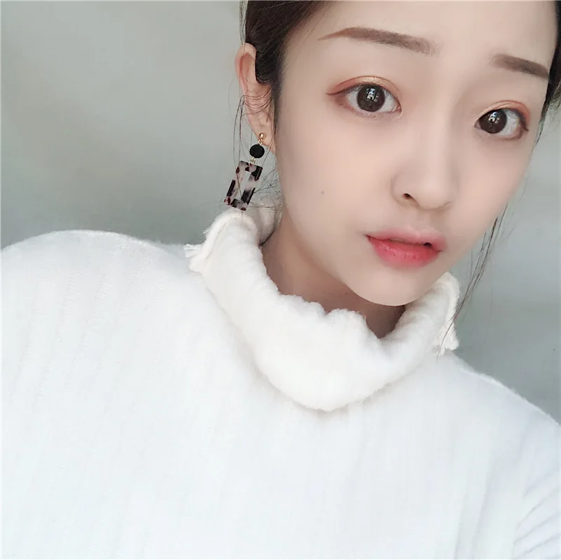 Пара модных сережек ruanme из ацетата серьги гвоздики геометрические женские