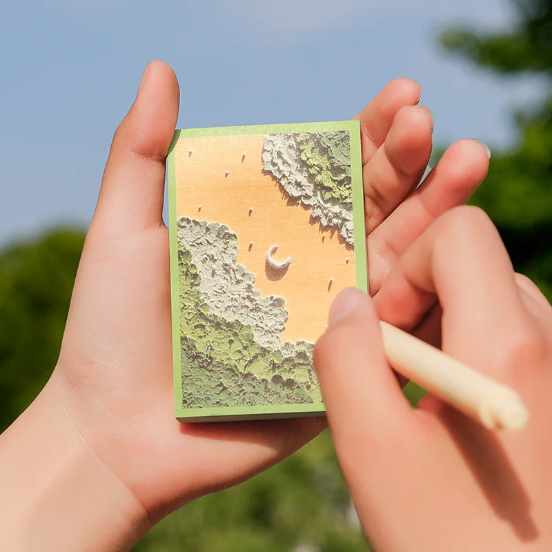 Клейкие заметки с Сакурой 80 листов масляная живопись украшение для рукоделия