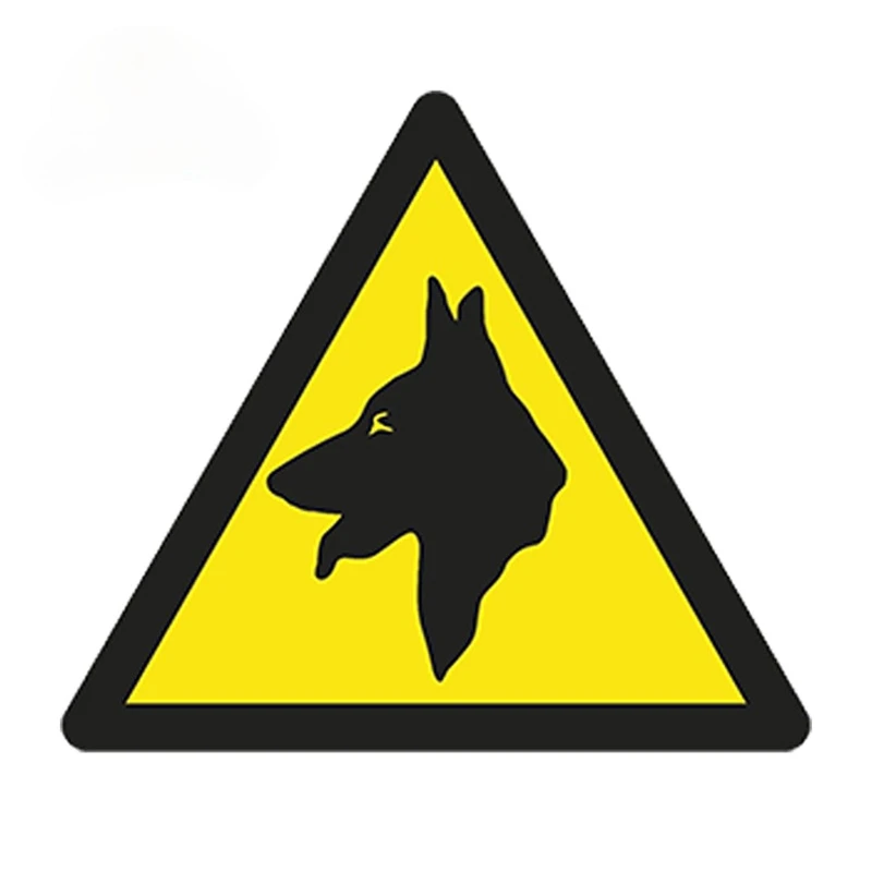

13cm x 13cm Funny dog warning Vinyl Car stickers Decals Motorcycle Accessories Car-Window Decorative Goods PVC
