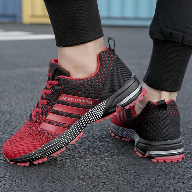 

New 2021 Men Running Shoes Breathable Outdoor Sports Shoes Lightweight Sneakers for Women Comfortable Athletic Training Footwear