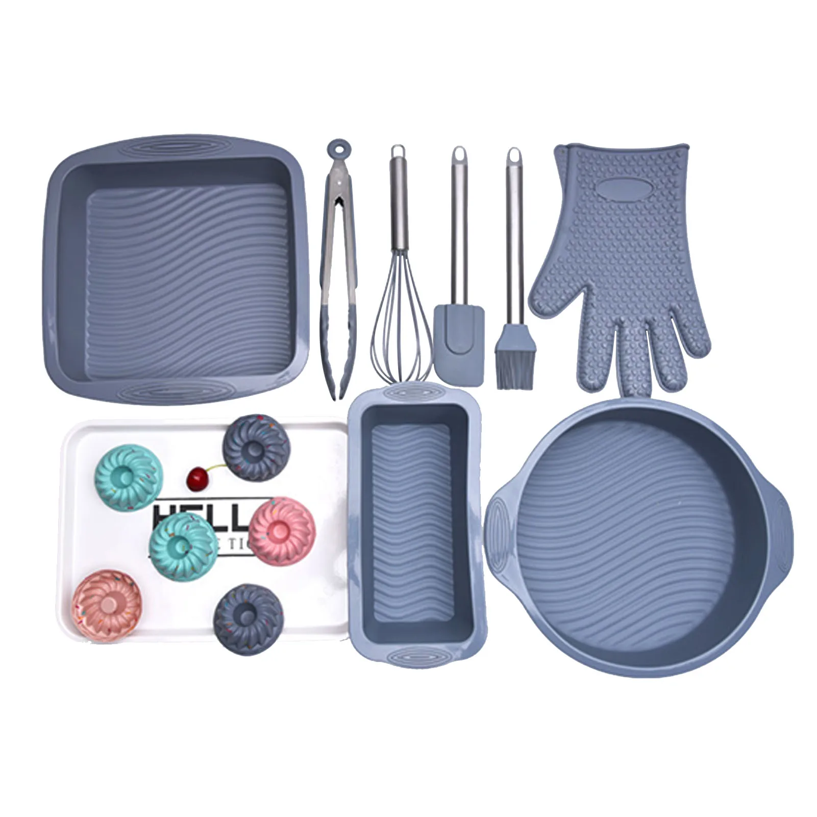 

14pcs/set Baking Set Silicone Foldable Cake Tool Suit For Kitchen DIY Cake Mking Kitchen Tools Fifts For Kids