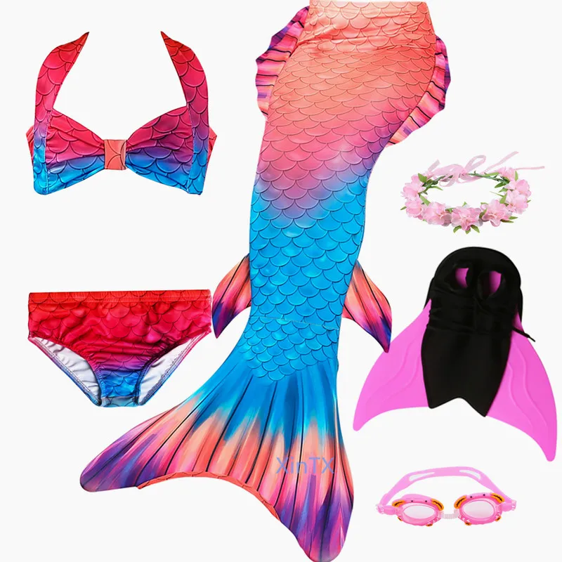 Новинка! Хвосты маленькой русалки с моноластами купальный костюм для плавания С