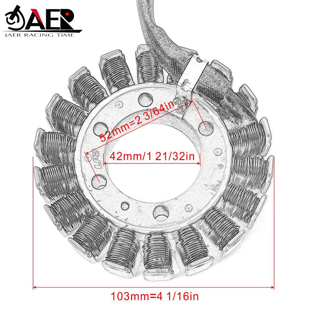 JAER Stator Coil for Yamaha XT400E XT500E XT600 XT600E TT600 TT600R TT600E XTZ660 Tenere XV125 XV250 Virago 125 250 SRV250 |