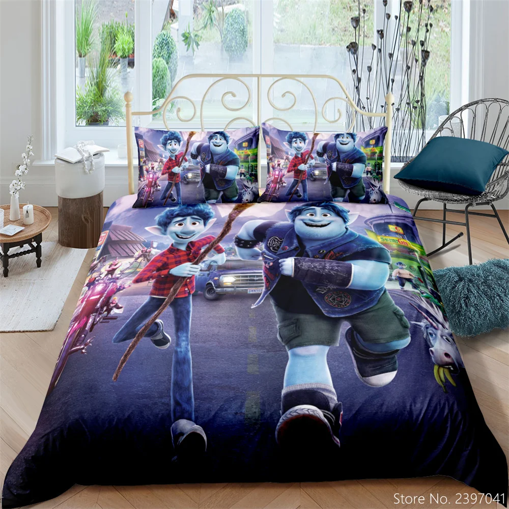 

Fantasy Cartoon Children's Purple Quilt Cover & Pillowcase Magic Bedding Set Single and Double King Queen Full Size 2-3 Pieces