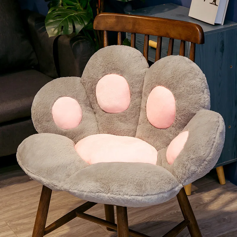 

Cute Animal Cushion Soft Cat Paw Pillow Bear Paw Plush Sofa Home Floor Decor Flower Seat Flower gatos Pillow