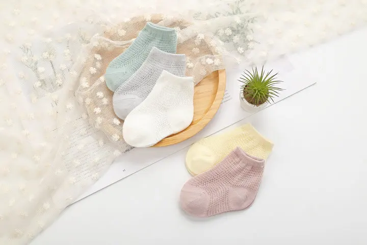 

5 Pairs/lot 3-8Y Infant Baby Socks for Girls Boys Cotton Mesh Summer Cute Newborn Toddler Socks Baby Clothes Accessories