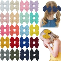 40 pieces 4 baby girls twill ribbon hair bows with alligator clips hair barrettes for toddlers kids teens in pairs