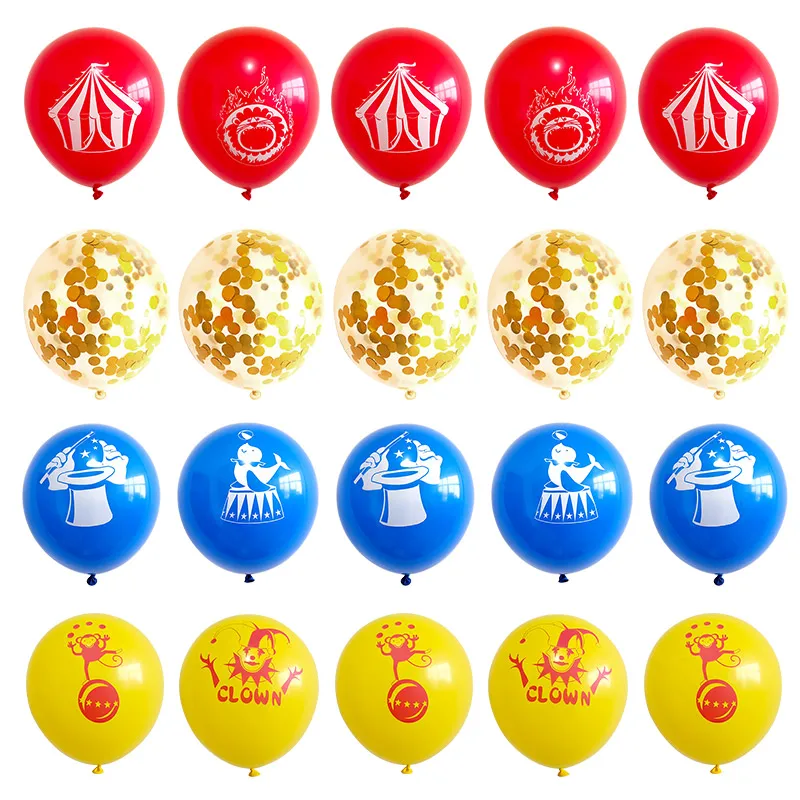 Латексные воздушные шары с конфетти 12 дюймов 20 шт. цирковая обезьяна в форме
