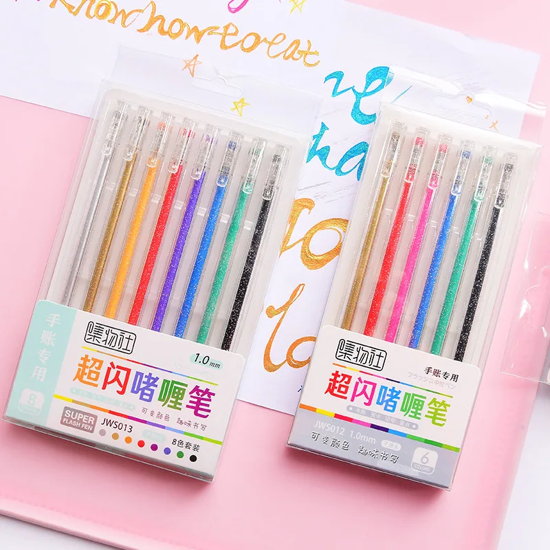 12 Цвет с сияющими блестками маркер ручка шариковая 1 0 мм металлический лайнер для