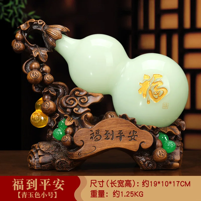 

Creative Chinese gourd resin ornaments opening gift from fortune to wealth to living room wine cabinet porch decoration