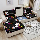 Чехол для дивана с мультяшным единорогом пандой, Защитная Эластичная наволочка для мебели, стирающийся съемный чехол для Бели