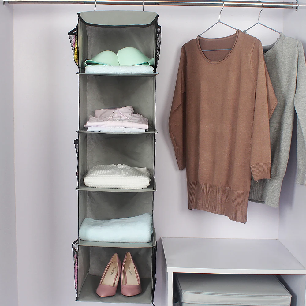 5 полок подвесные органайзеры для одежды штаны держатель шкаф хранения
