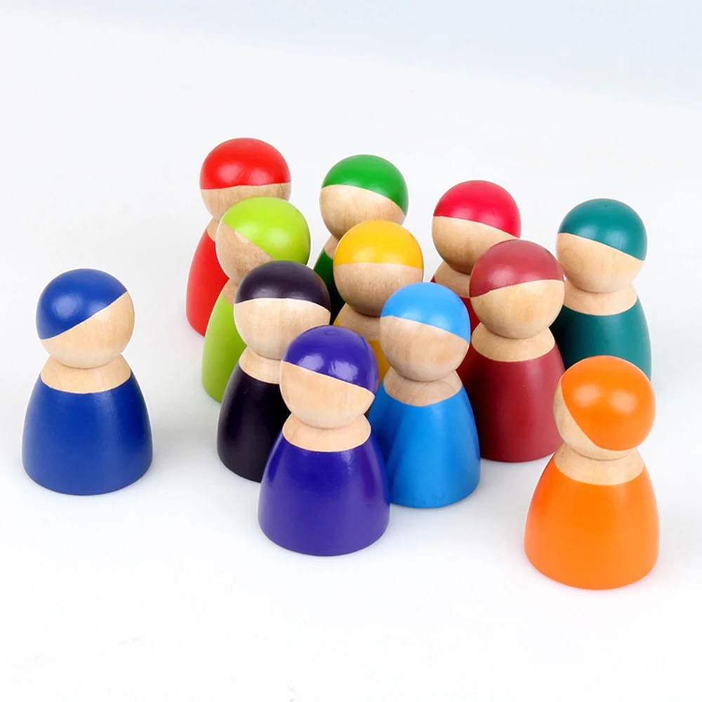 12 шт. детские деревянные блоки Дети развитие умственных способностей игрушка