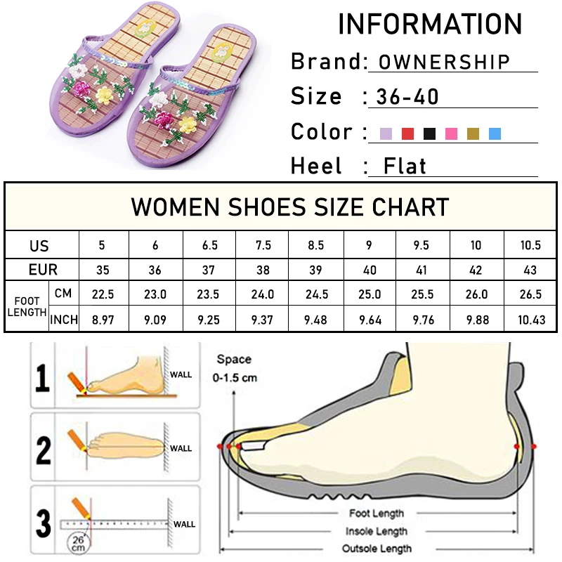 

2020 Women's Flip Flops Summer Footwear Slippers Home Flat Flower Print Woman Slides Female Mesh Women's Casual Shoes Ladies