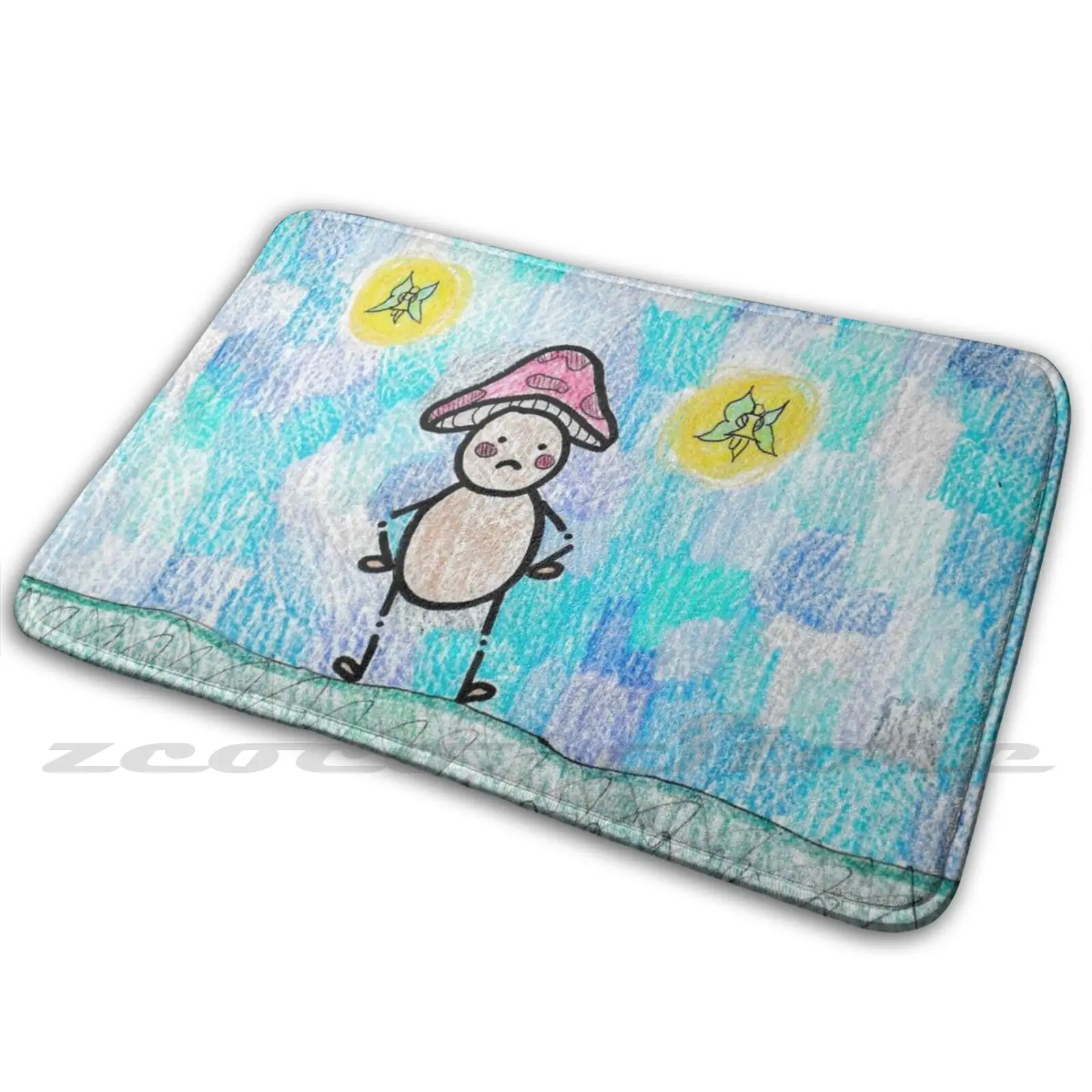 Коврик жареный рис и змея противоскользящий мягкий ковер поглощение воды