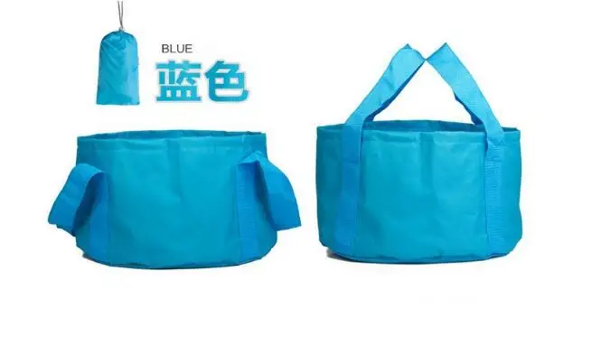 10L New Portable Outdoor Folding Sink Washbasin Bucket Foldable Wash Basin Camping Water Bag