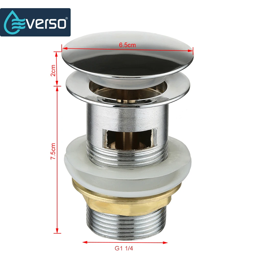 EVERSO вверх Слив с переливом раковины Раковины Сливные заглушки для кухонной