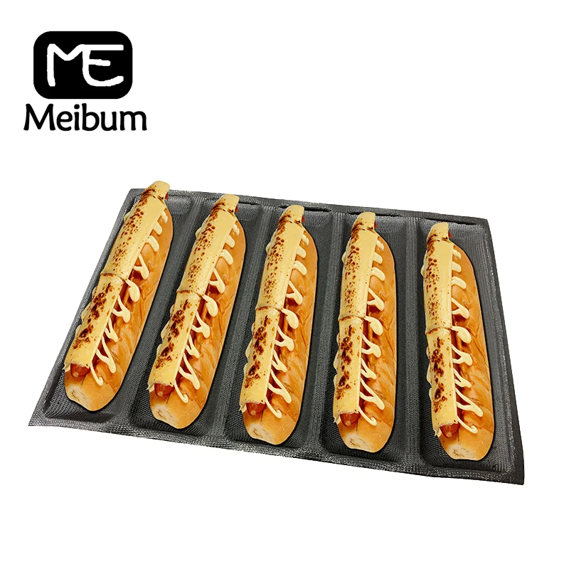 Meibum 5 полости длинные буханки антипригарным Выпекание лоток из стекловолокна