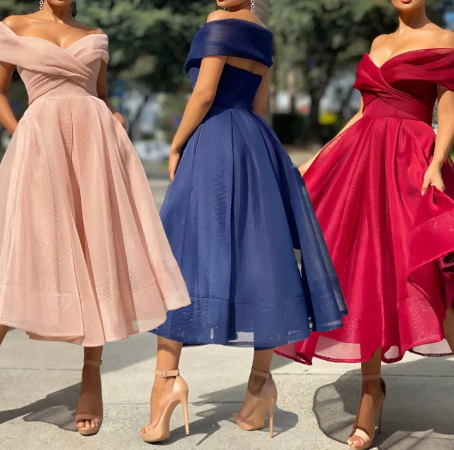 

Summer women's long sexy wear new solid color sleeveless slim fit dress party skirt