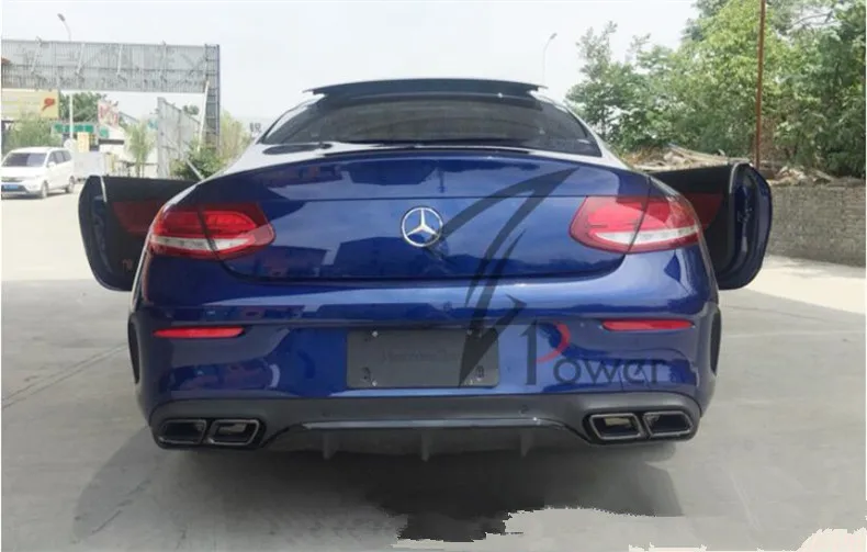 Задний выступ Спойлеры & эксхаузе для Mercedes Benz W205 c класса купе C200 C260 C300 C63 2015 2019
