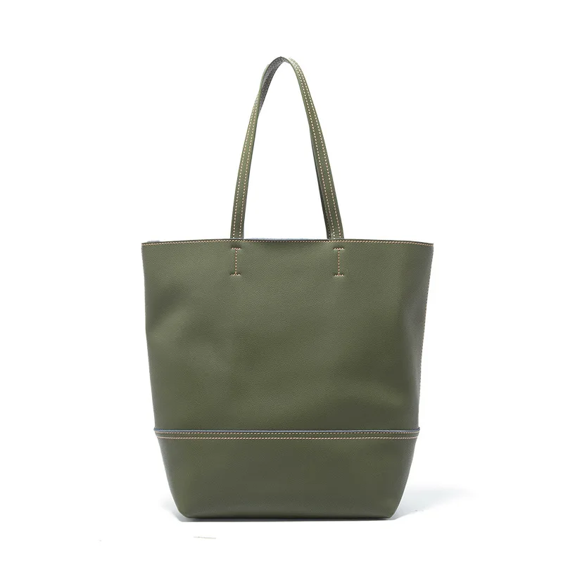 

100% Genuine Leather Women Totes Bag Large Capacity Designer Simple Shoulder Bag luxury Female Handle Fashion Clutch Handbag
