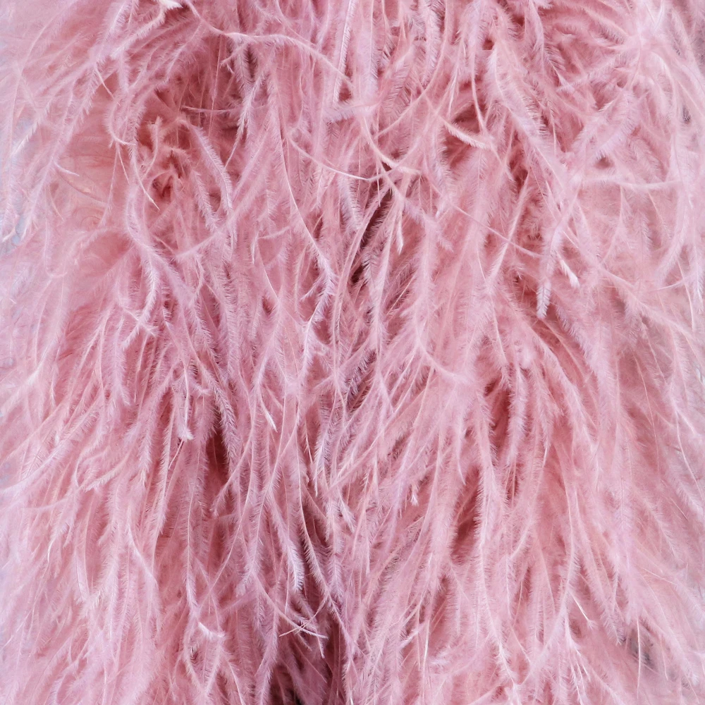 

Wholesale 2 Meters Ostrich Feathers Boa For Diy Wedding Dresses Party Sewing Crafts Decoration Clothing 3Ply Shawl Custom