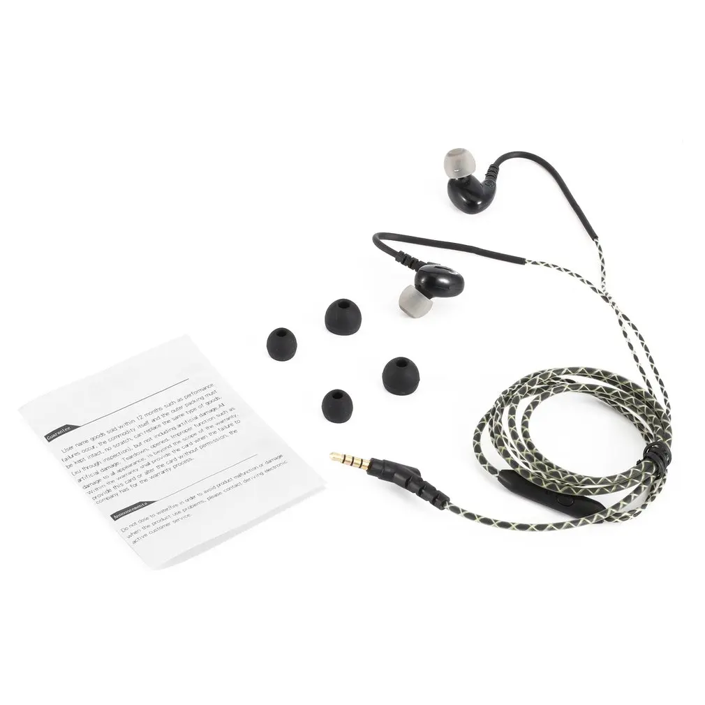 In-ear Earphones with Microphone &amp 3.5mm Jack Heavy Deep Bass Stereo Sport Headphone Headset for Smart Phones W1B | Электроника